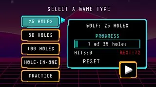 Arcade Neon Golf (25 Holes)