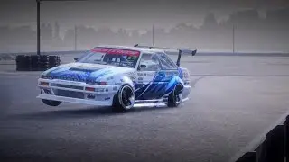Feint style rear entry practice at Atron - 600hp SR22det AE86 on semi slicks - CarX drift racing