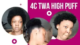 Sleek high puff on short hair tutorial/hair routine  #hair #hairstyle #puff #viral #trending