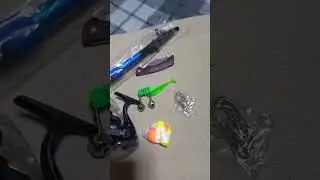 Kit Barato Vara+molinete+canivete+itens #varadepesca #molinete #anzol #kitpesca #pescariakit 3
