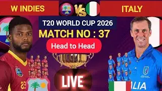 West Indies vs Italy Match 37 | ICC T20 World Cup 2026 Match 37 | WI vs Italy Match Live/cricket 24