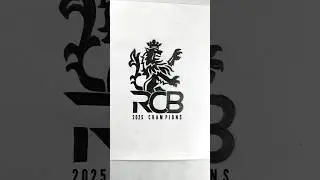 Finally RCB Won 🏆, RCB logo drawing, #fzarts #shorts  #RCB
