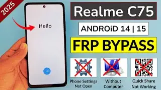Realme C75 Frp Bypass Quick Share Not Working ( Android 14/15 ) Without PC - Fix Settings Not Open