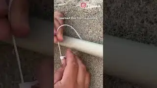 Zip tie hack for pipe secure #hacks #zipties #secure #easy