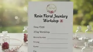 Resin floral jewellery work shop 🌺🤗 best  offers // कहीं से भी ज्वाइन कर सकते हो