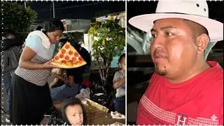 Mi HERMANO manda a comprar una pizza grande para todos nosotros as&iacute; la disfrutamos 