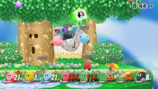 SSB4 - Dream Land 64 - 8 Player Smash - Time - Omega Mode - Kirby