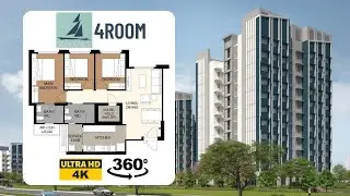 Sun Sails 4-room Virtual Tour | 2020 Nov Sembawang BTO | VR 360 4K