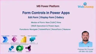 Power Apps 4: Form Controls (Edit & Display Form) in Power Apps || CRUD Operation in Power Apps