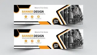 How To Make Simple Banner - Photoshop cc Tutorial