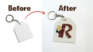 Paper Quilling Keychain Mini Letter Design with Fine Details (2mm Strips)
