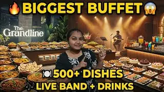 🔥Hyderabad Biggest Buffet 😱 | 500+ Dishes | Live Band 🎶 | The Grandline Review@snehavardhan7