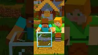 Маленький мир в кубе - Приключения Алекса и Стива #minecraft #shorts