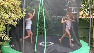 Immy teaches Izzy gymnastics