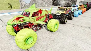 The bravest monster trucks try doomed race - they never give up! Crashes, jumps, fails, rollovers