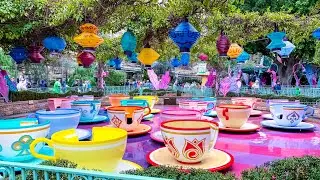 Classic -The Mad Tea Party Ride in Tea Cups at Disneyland [4K] - 2020
