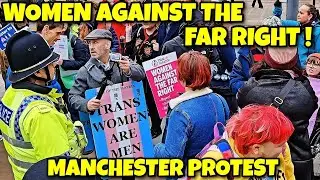 Women against the far right protest Manchester #protest 