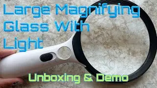 Large Magnifying Glass with Light - Amazon Product Unboxing & Demo - Read all the TINY stuff easily!