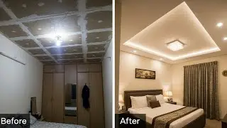 Worst Bedroom Ceiling Ever ❌ | Cheap Look to Luxury LED Ceiling 😍 Before & After