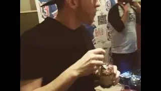 Hot 97 DJ DREWSKI eating Cubano's Cheesecake