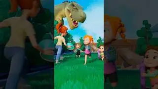 T-Rex chases Adley!! 🦖😱 Family runs from T-REX.. Camping in the Backyard cartoon