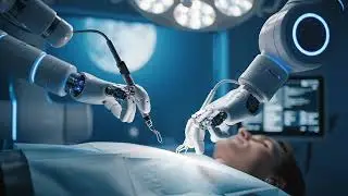 AI Robot Performing Precision Surgery at Night 🤖🌙  Future of Medical Technology  #AIKutub