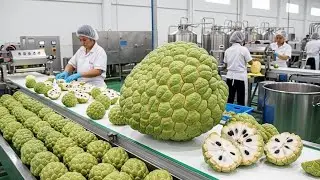 Inside the Custard Apple Factory: From Fresh Fruit to Sweet Desserts (Full Process)