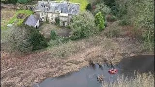Drone Footage. Abandoned House. Nicola Bulley. Police Search And Rescue. River Wyre