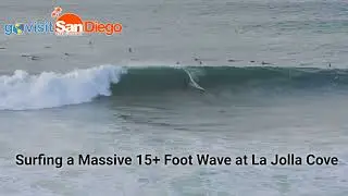 Surfing a Massive Waves at La Jolla Cove, San Diego Dec 30, 2023