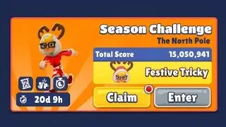 Season Challenge in The North Pole 💈 Gameplay 🔥 #subwaysurfers #newuptade in #northpole #2025 