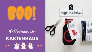 Giftflasche Halloween Deko Verpackung Anleitung Tutorial Stampinup mit Papier Scary Cute