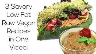 Raw Vegan Sun Dried Tomato Sauce, Hummus & Collard Wrap Recipe Low Fat