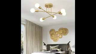 Modern Creative Lighting Golden Bedroom Modern Minimalist Personality Living Room Ceiling Lamp E27