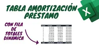👉 Aprende a Crear una Tabla de Amortización de un Préstamo con la Fila de Totales Dinámica