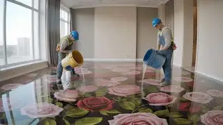 3 Most Beautiful Floral Epoxy Floors Featuring Resin Pour