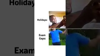 Holidays VS Exam gaps #student #college #university
