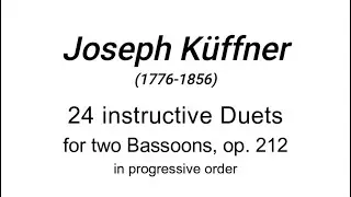 Joseph Küffner, 24 Duette, op  212