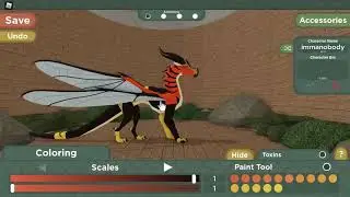 How to use paint tool in wings of fire Roblox!