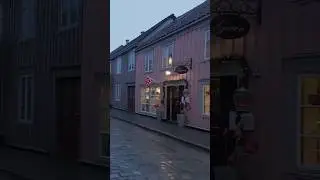 A Rainy December Walk in Trondheim ☔ 🇳🇴 | Binaural Audio (Ultra Realistic Rain Sounds) 🎧