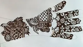 Simple and easy beautiful arabic mehandi design for beginners | front hand mehandi design 