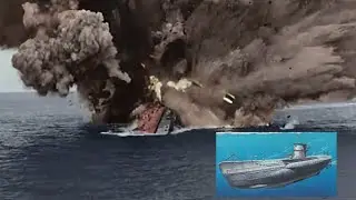 HMS Barham Explodes Slow Motion Sinks World War II 1941