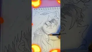 #shorts Demon slayer pig Mask drawing edit #animeeart