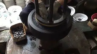 🔧 How We Install Steel Rims on Industrial Solid Tires