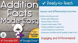 Addition Fact Mastery Made Easy Unit