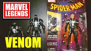 Agent Venom Flash Thompson Marvel Legends Spider-Man Retro Card Marvel Comics Action Figure Review