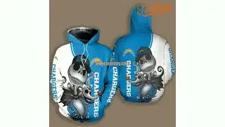 Los Angeles Chargers Jack Skellington White Blue Print 3D Hoodie