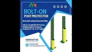 Boost Rack Safety with Our Bolt-On Post Protector! #PalletRacking #WarehouseSafety #RackProtection