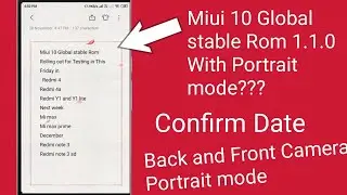 Miui 10 1.1.0 With portrait mode without portrait mode ???