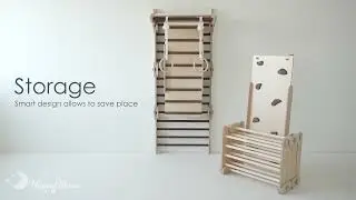 HappyMoon climbing frame- transformable climber with many add-ons Pikler triangle indoor playroom