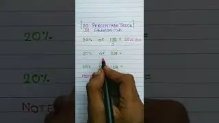 20 Percentage Trick #math #maths #shorts